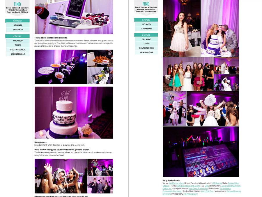 copyright PS Photography | www.PSphotography.net | Occasions Magazine | Occasions Online | Miami Quinceanera Party